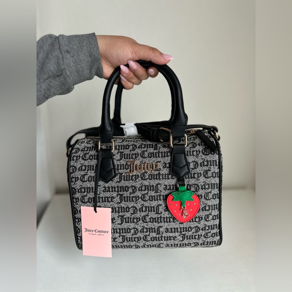 Juicy Couture Black Beige/ Liquorice Freshly Picked Satchel